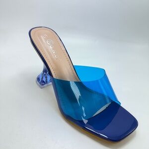 Women's Jelly Chunky Bow Heels Sandal Comfortable Stylish for Casual Party1932